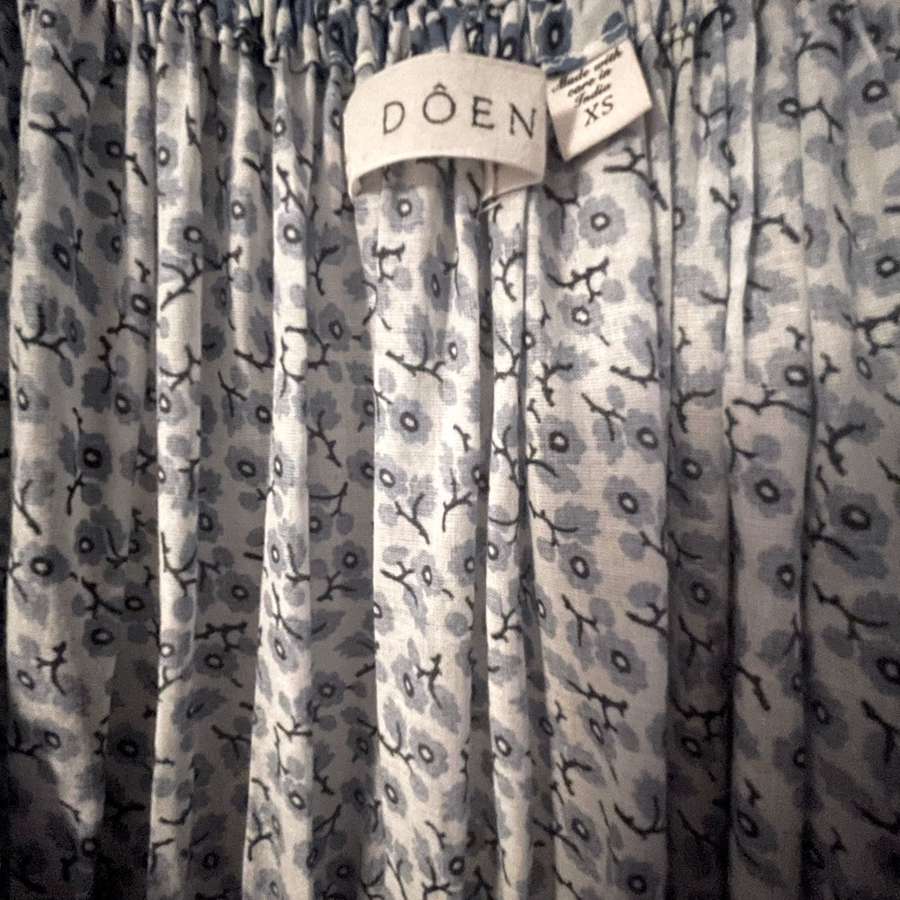 Doen Ischia shirred floral-print organic cotton-voile midi dress - Picture 4 of 5